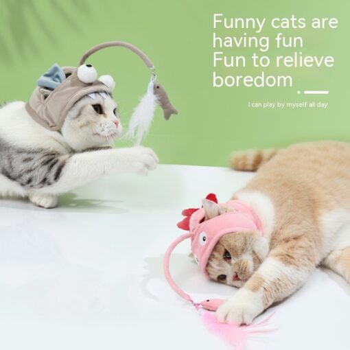 Interactive Funny Headwear Self-Hi Relieving Cat Toy