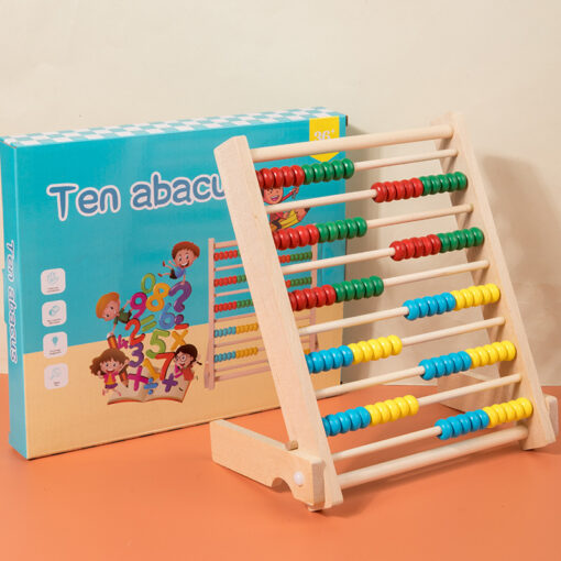 Wooden Early Educational Colorful Beads Abacus Calculation