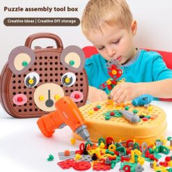 Creative Baby Puzzle Electric Drilling Assembled Toolbox