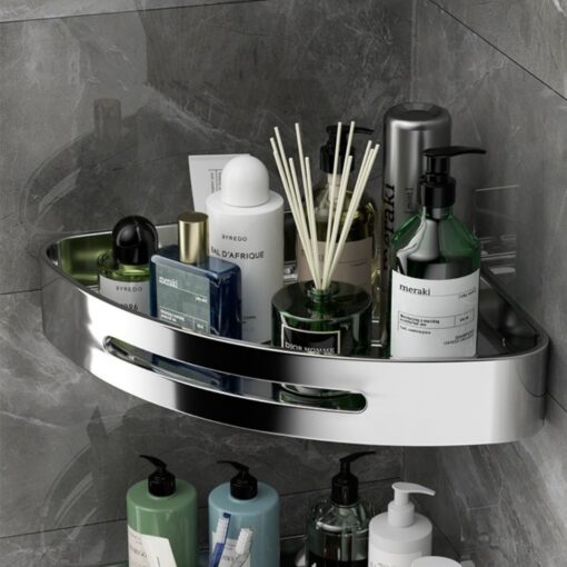 Stainless Steel Punch-free Bathroom Triangle Storage Rack