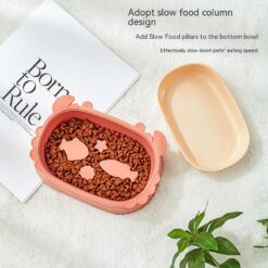 Double-layered Pet Crab Shape Slow Feeding Bowl