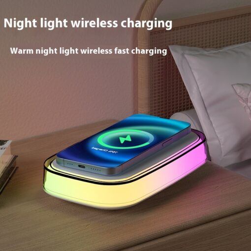 Universal15W Wireless Fast Charging Smart Phone Night Lamp
