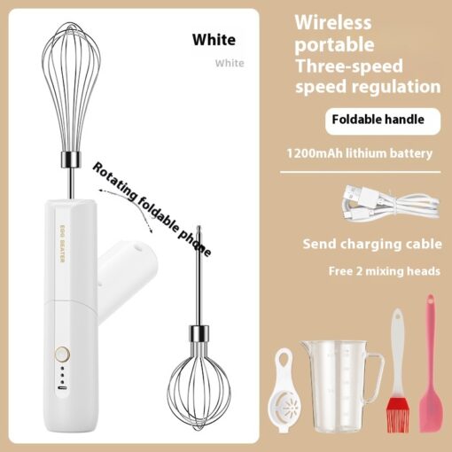 Wireless Electric Household Whisk USB Rechargeable Milk Frother - Image 6