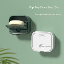 Portable Household bathroom Flip Soap Dish Holder