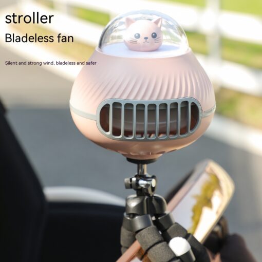Portable Cute USB Charging Hand-Free Stroller Fan