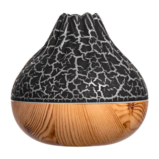 Wood Grain Volcano Colorful Night Light Lamp Humidifier - Image 5