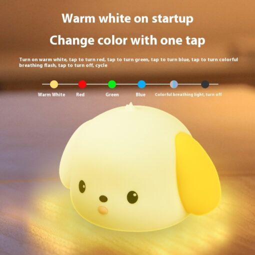 Silicone Atmosphere Bedroom Induction Night Light Lamp