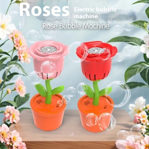 360° Leakproof Sunflower Potted Automatic Bubble Machine