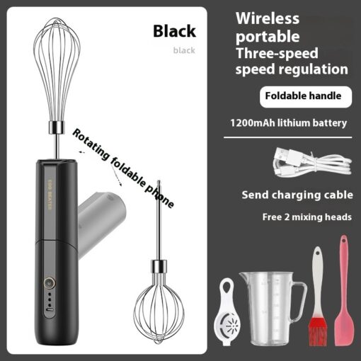 Wireless Electric Household Whisk USB Rechargeable Milk Frother - Image 8