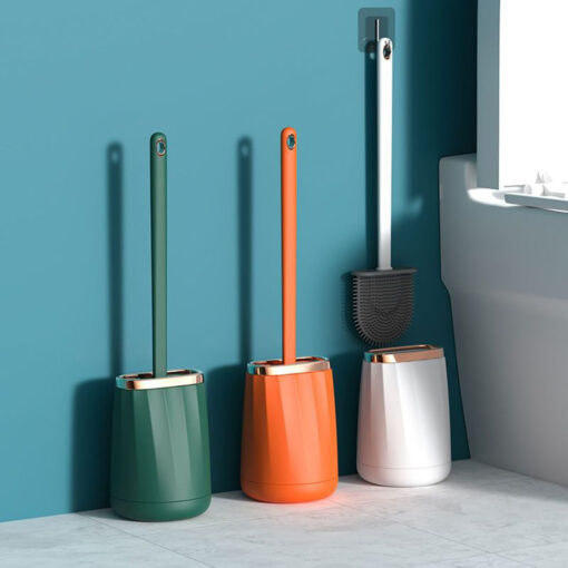 Durable Minimalist Silicone Wall Hanging Toilet Cleaning Brush