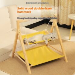 Universal Wooden Double-layer Four Seasons Cat Hammock
