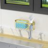 Wall Mounted Suction Cup Type Kitchen Sink Sponge Drain Rack