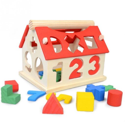 Cute Children's Digital House Shape Sorting Early Learning Toy