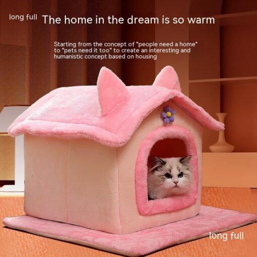 Cute Space-saving Thickened Winter Pet Bed Nest