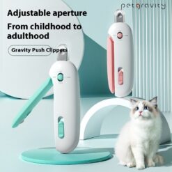 Durable Pet Nail Clippers Gravity Push Scissors