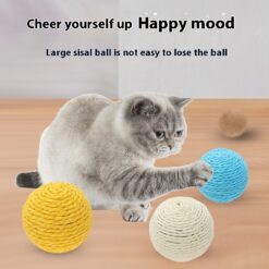 Funny Cat String Sisal Ball Self-Hi Relieving Stuffy Toy