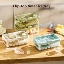 Double-layer Push-type Silicone Food Grade Ice Maker Tray