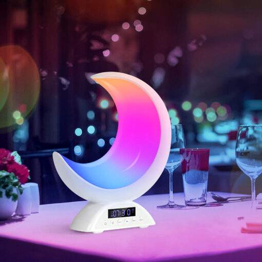 RGB Bluetooth Speaker Color-changing Alarm Clock Lamp