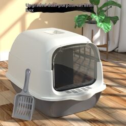 Fully Enclosed Spacious Interior Cat Litter Toilet Box