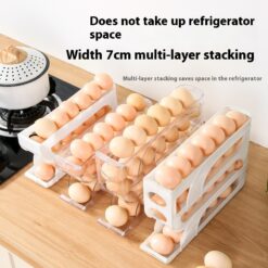 Creative Automatic Rolling Slide Egg Holder Storage Box