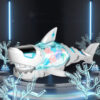 Transparent Children's Shark Gear Light-emitting Music Toy