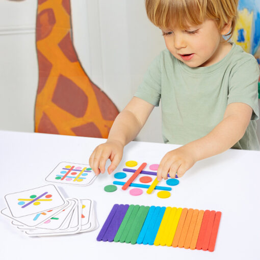 Creative Rainbow Stick Early Educational Thinking Puzzle Toy