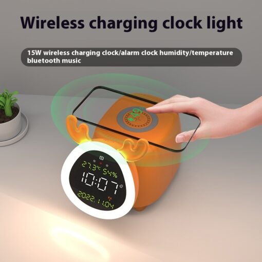 Wireless Fast Charging Bluetooth Speaker Ambience Light - Image 3