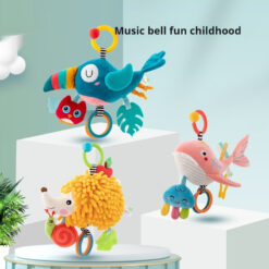 Multifunctional Baby Music Pulling Stroller Bell Doll