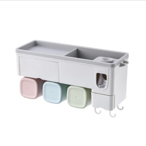 Creative Multi-functional Toothpaste Squeeze Toothbrush Rack