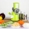Round Food Processor Vegetable Kitchen Roller Slicer Shredder