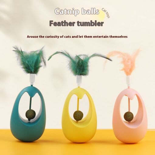 Interactive Catnip Ball Tumbler Cat Teaser Molar Toy