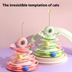 Interactive Detachable Turntable Self-Hi Cat Teaser Stick Toy