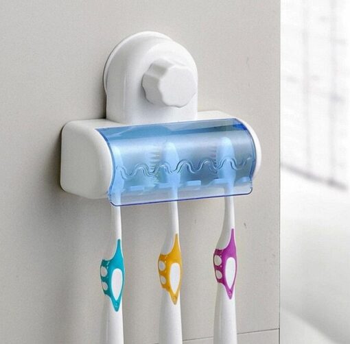 Wall-mounted Dustproof Magic Suction Toothbrush Holder