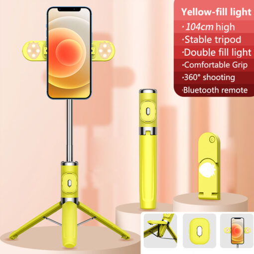 Portable 360° Adjustable Angle LED Light Mobile Phone Tripod - Image 2