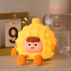 Cute Silicone LED Squishy Durian Shape Pat Night Light Lamp