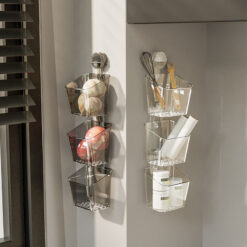 Wall-mounted Suction Cup Storage Organizer Rack