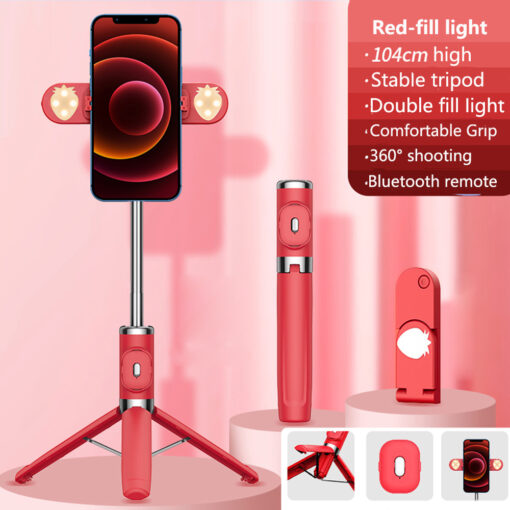 Portable 360° Adjustable Angle LED Light Mobile Phone Tripod - Image 4