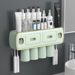 Multifunctional Wall-mounted Punch-free Toothbrush Rack