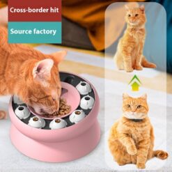 Interactive Rotating Food Leakage Feeding Pet Bowl