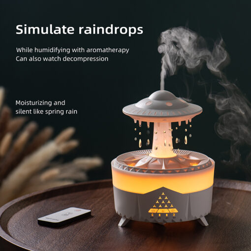 Ultrasonic UFO Raindrop Aromatherapy LED Lamp Humidifier
