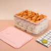 Portable Transparent Kitchen Dumpling Food Storage Box