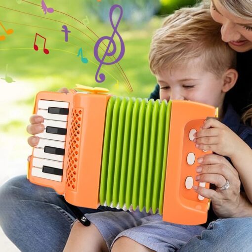 Children's Cartoon Accordion Grip Button Musical Instrument Toy