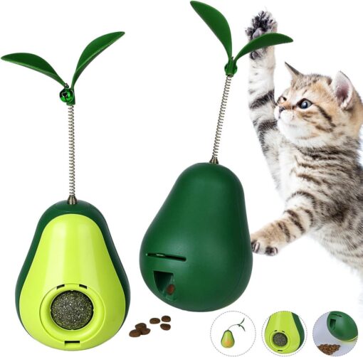 Interactive Catnip Ball Treat Dispensing Tumbler Cat Toy