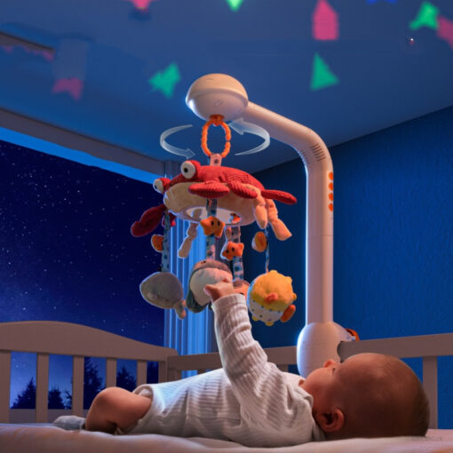 Intelligent Baby Bed Bell Plush Star Sky Projection Toy