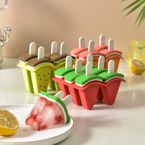 Silicone Cartoon Diy Ice Cream Fruit Ice Popsicle Mold