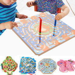 Wooden Magnetic Children's Maze Puzzle Track Toy