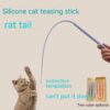 Interactive Silicone Cat Playing Rod Teaser Pole Toy