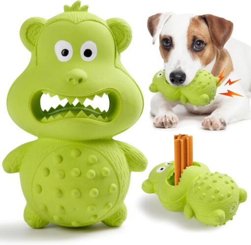 Interactive Natural Rubber Squeaky Dog Chewer Toy