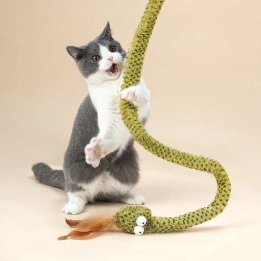 Creative Funny Snake Cat Stick Pet Teeth Cleaning Toy