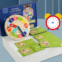 Interactive Wooden Children's Learning Clock Toy
